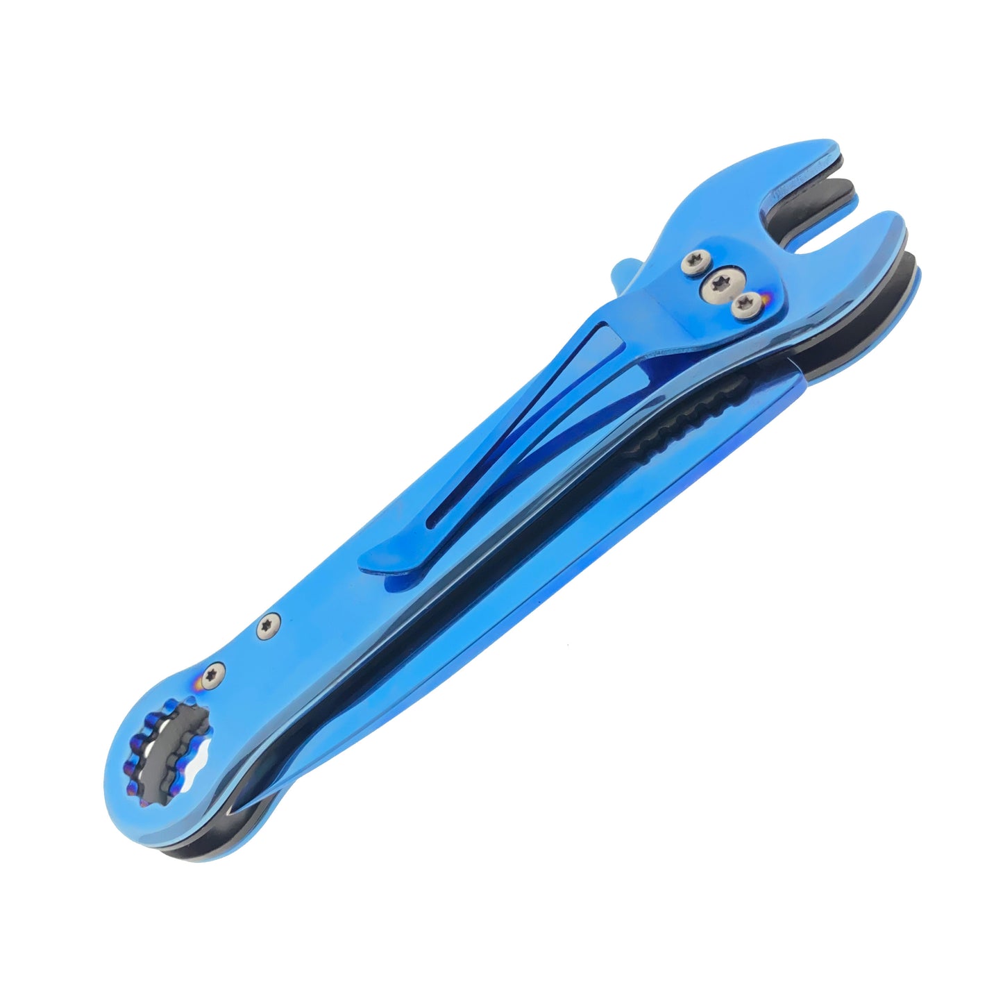 Falcon 7.75" Blue Spring Assisted Knife with 12 mm Wrench Function