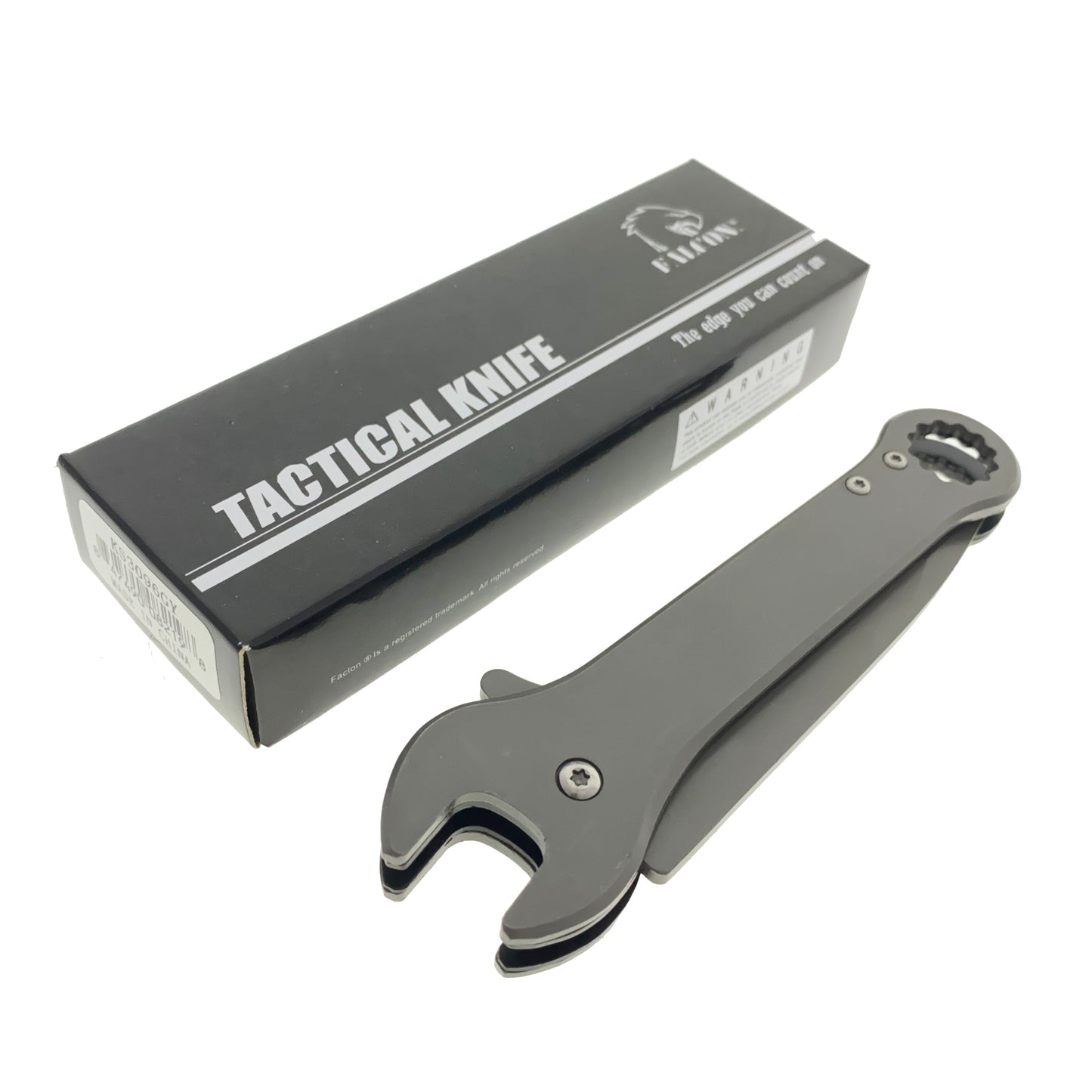 Falcon 7.75" Gray Spring Assisted Knife with 12 mm Wrench Function