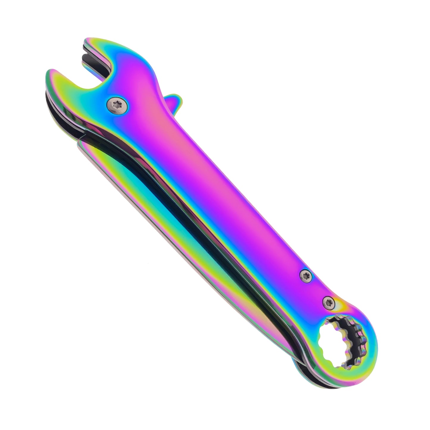 Falcon 7.75" Rainbow Spring Assisted Knife with 12 mm Wrench Function