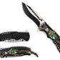 Falcon 8" Spring Assisted Knife Camo Handle w/ paracord
