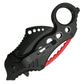 Falcon 7 1/2" Overall Black and Red Folding Knife