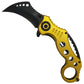 6" Overall, 3mm Blade Golden Color Handle Folding Knife