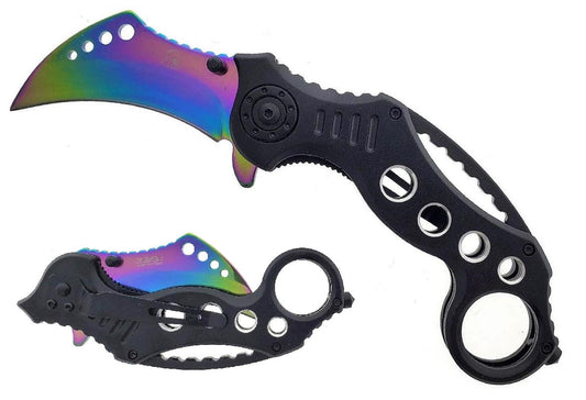 Falcon 7 1/2" Overall Rainbow Blade Pocket Knife