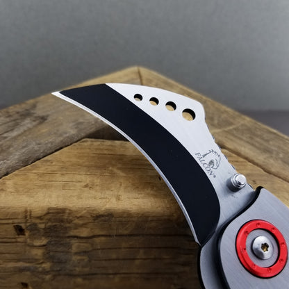 Wholesale Falcon Knives - Falcon Red 8" Spring Assisted Karambit Knife