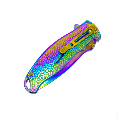 Shop Wholesale Falcon Pocket Knife Rainbow Mermaid | Pacific Solution.