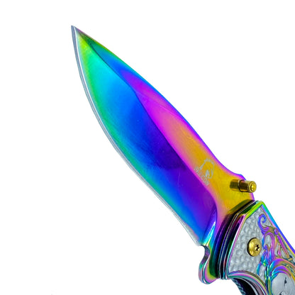 Shop Wholesale Falcon Pocket Knife Rainbow Mermaid | Pacific Solution.
