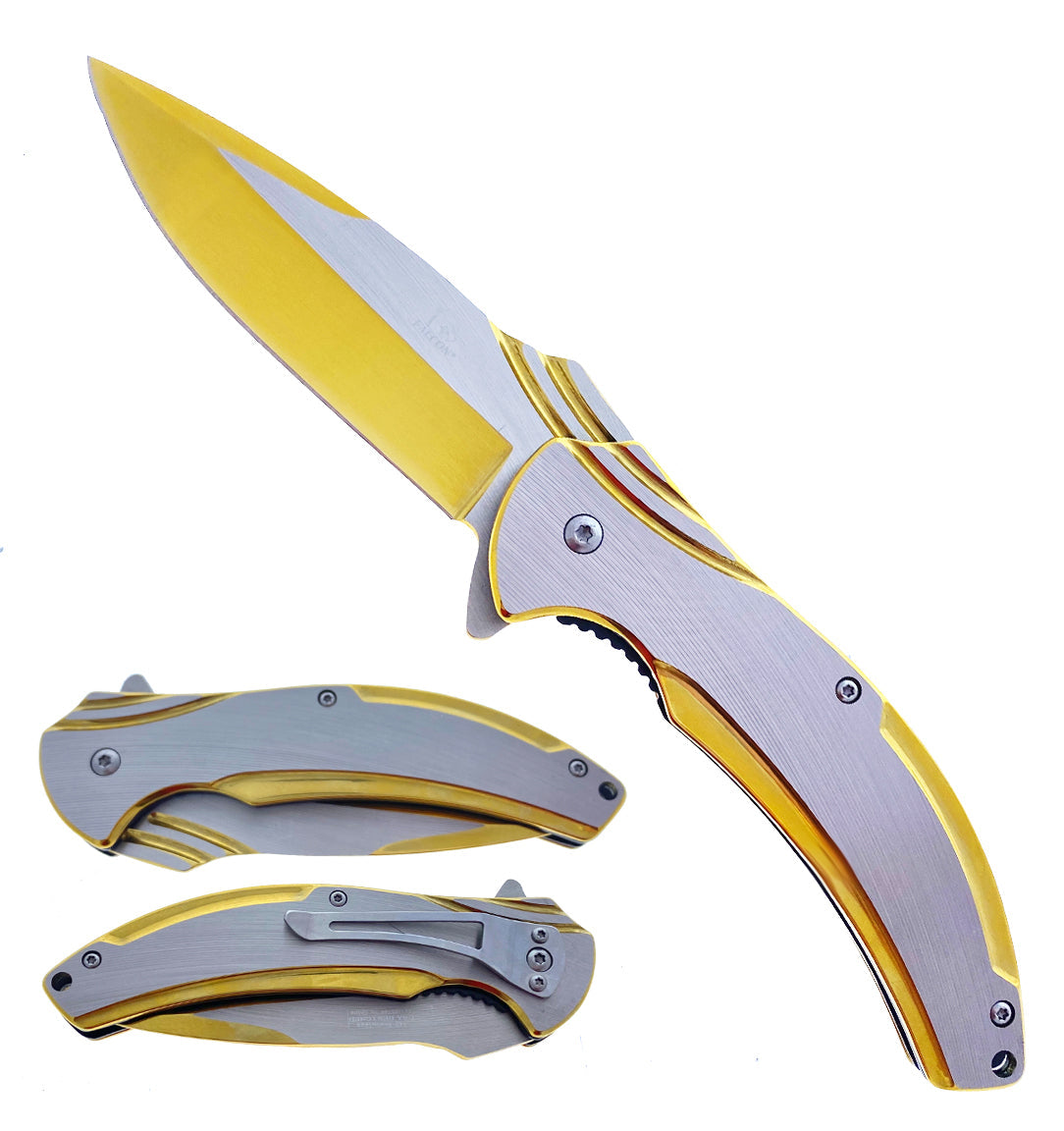 Shop Wholesale Falcon Gold Pocket Knife  - Pacific Solution.