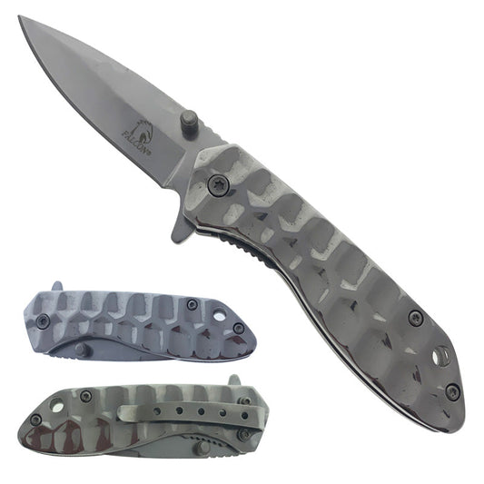Falcon Chrome Semi-Automatic Spring Assisted Pocket Knife