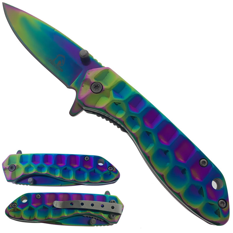 Falcon Rainbow Semi-Automatic Spring Assisted Pocket Knife
