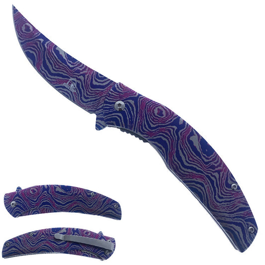 Falcon 3" Damascus Blade, 3.75" Damascus steel Handle