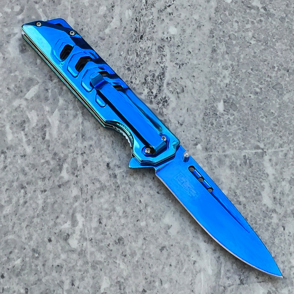 4" Blue Blade / Blue Handle / Assisted Knife