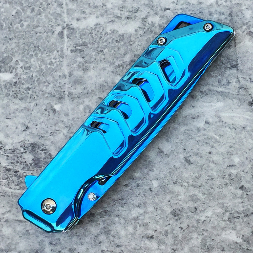 4" Blue Blade / Blue Handle / Assisted Knife