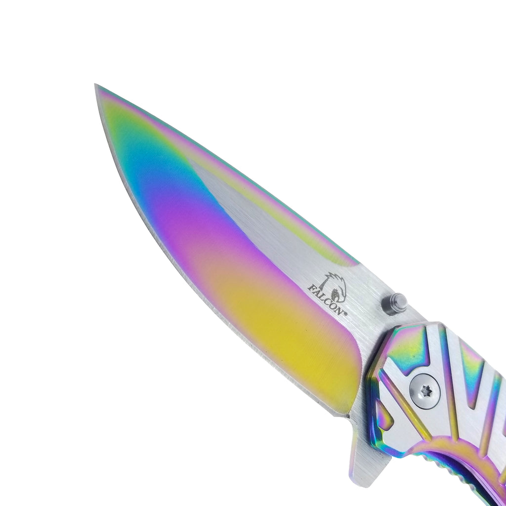 3" Rainbow Blade / Rainbow Handle / Assisted Knife