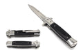 3 3/4" Chrome Blade / Black Handle / Assisted Knife