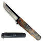 8.5" Tanto Blade Spring Assisted Pocket Knife Samurai Design