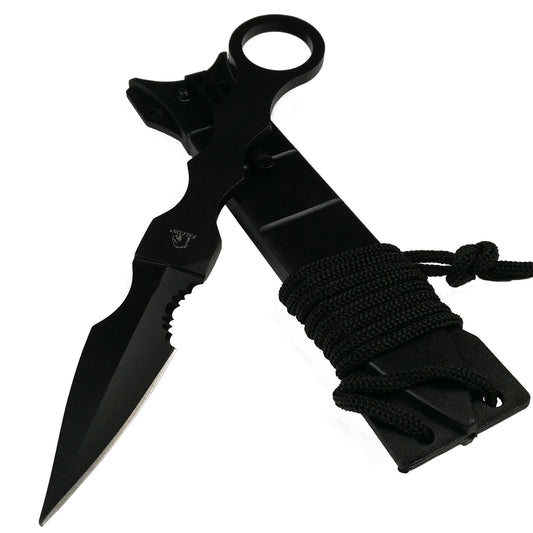 Falcon 7.5" Black Tactical Knife