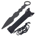 Falcon 7 1/2" Overall. Titanium Coating Trainer. Black ABS Sheath