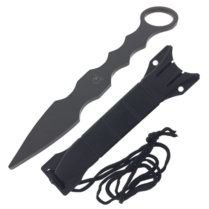 7 1/2" Overall. Titanium Coating Trainer. Black ABS Sheath