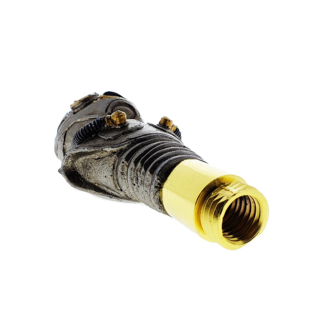 Steampunk Mask Walking Cane (Gold)