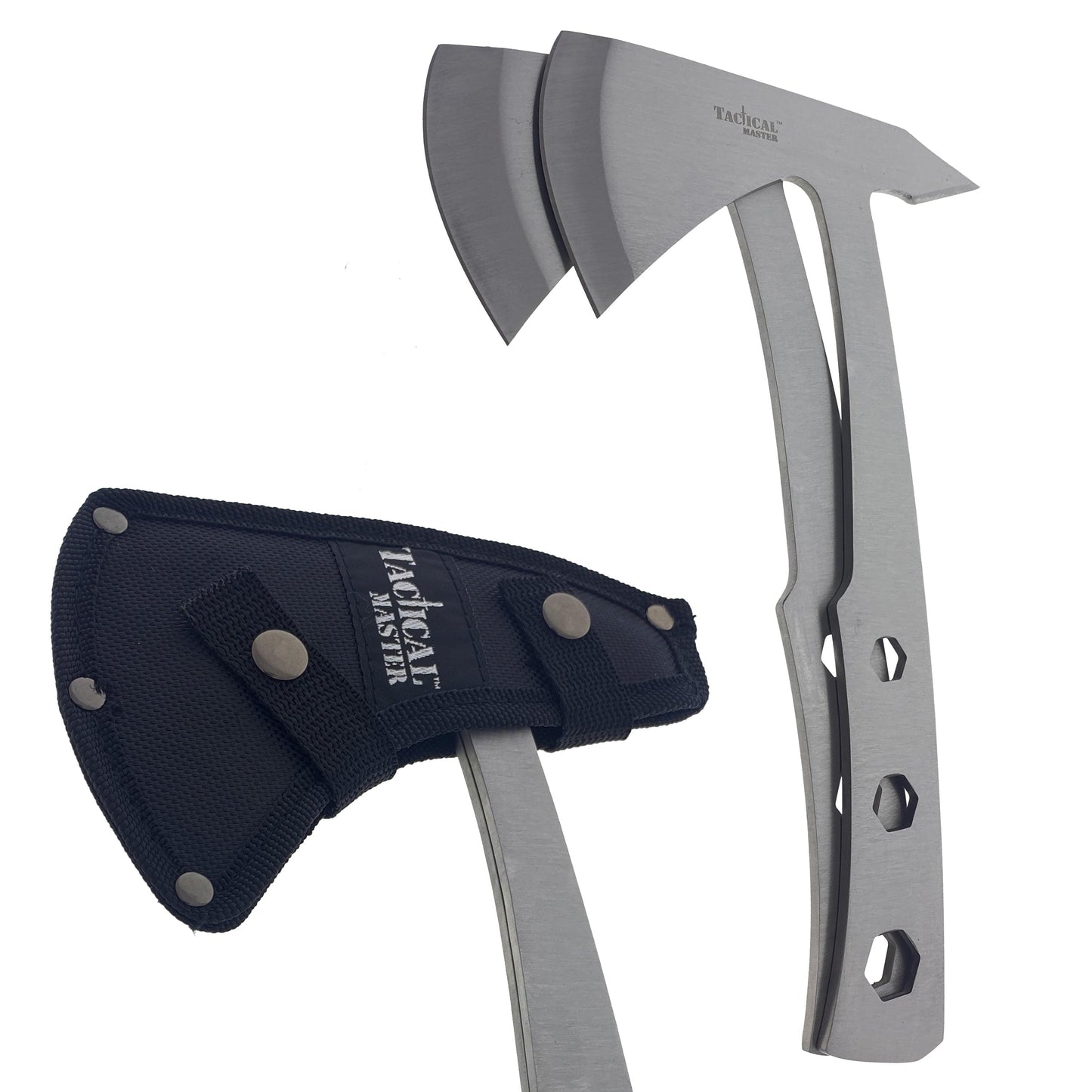 Tactical Master 2 Piece Axe Silver Set