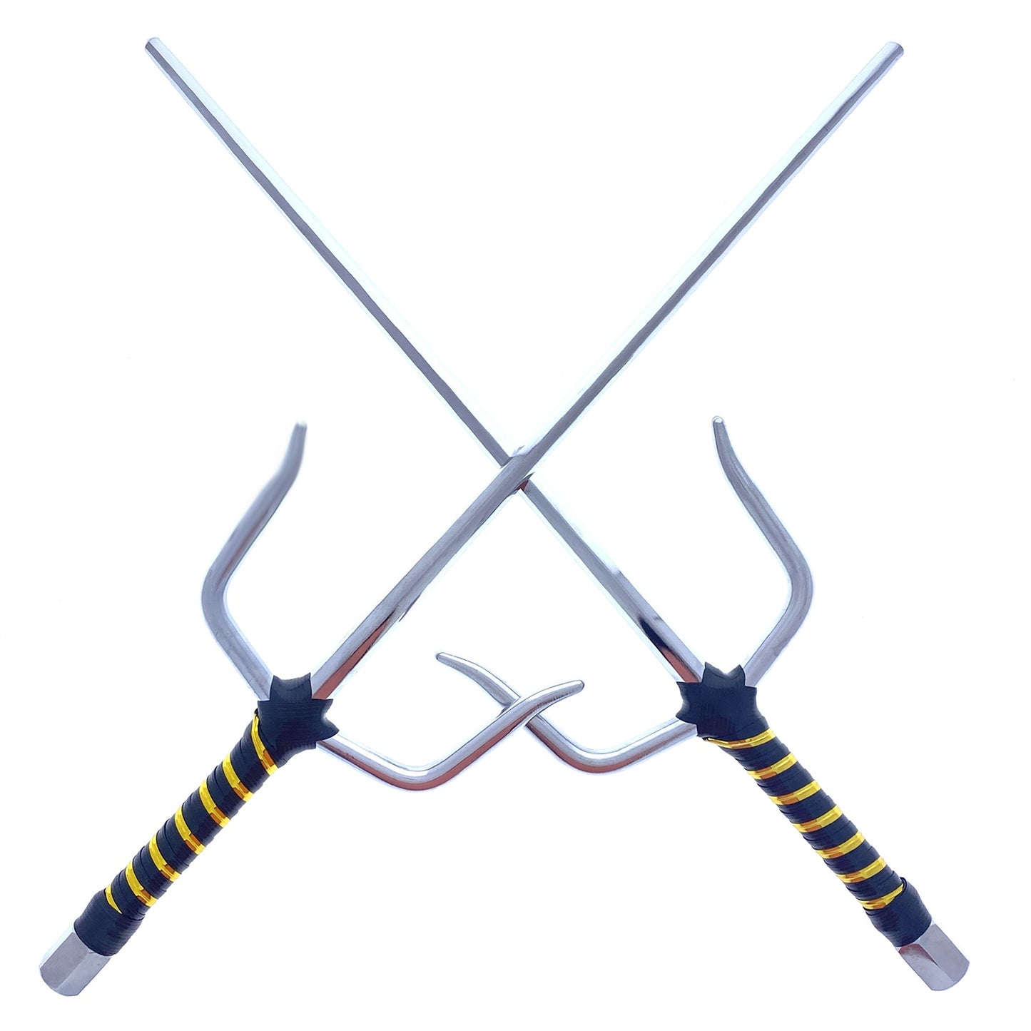 21" Chrome Sai with black/gold  plastic wrapped handle.