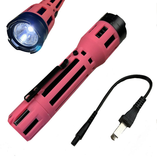 6 1/2" Flash Light Style Stun Gun Pink