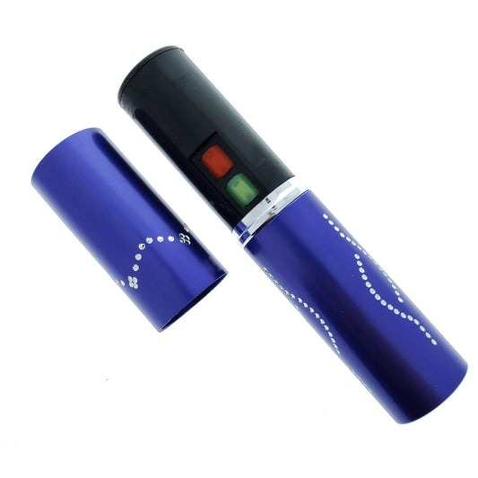 Blue 5" Lip Stick Style Stun 5 Million Volt Stun Gun w/ Flash Light