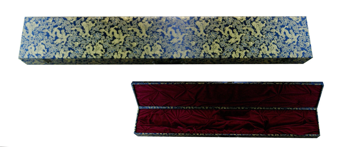 Blue Brocade Samurai Sword Gift Box