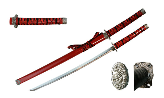 40" Samurai Sword with red scabbard