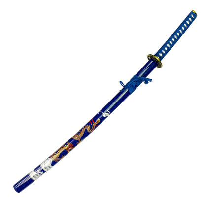 Bishamon Blue Dragon Samurai Sword w/ Stand