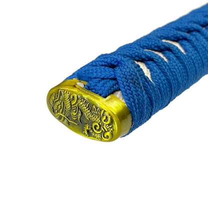 Bishamon Blue Dragon Samurai Sword w/ Stand