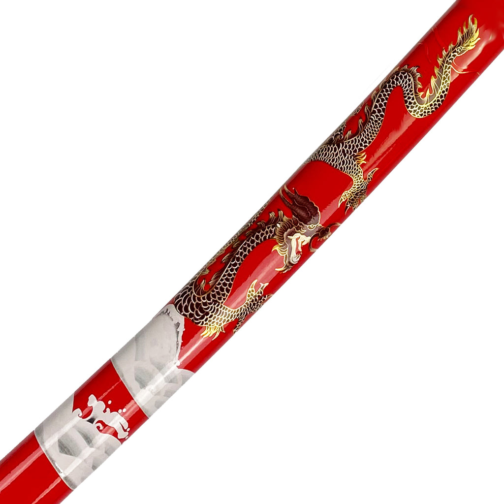 Bishamon Samurai Sword w/ Red Dragon Scabbard  & Stand