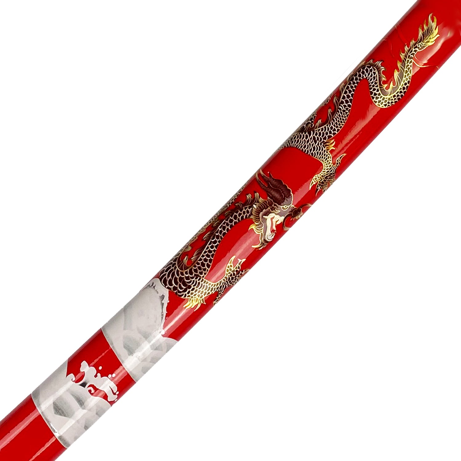 Bishamon Samurai Sword w/ Red Dragon Scabbard  & Stand