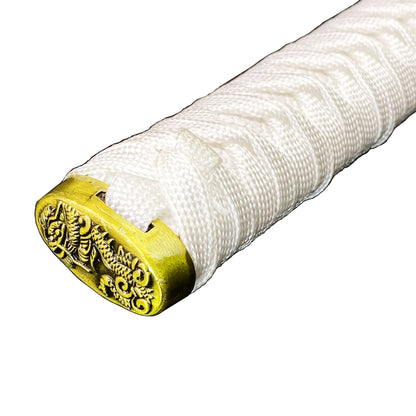 Samurai Sword White Dragon Scabbard w/ Stand