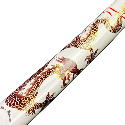 Samurai Sword White Dragon Scabbard w/ Stand