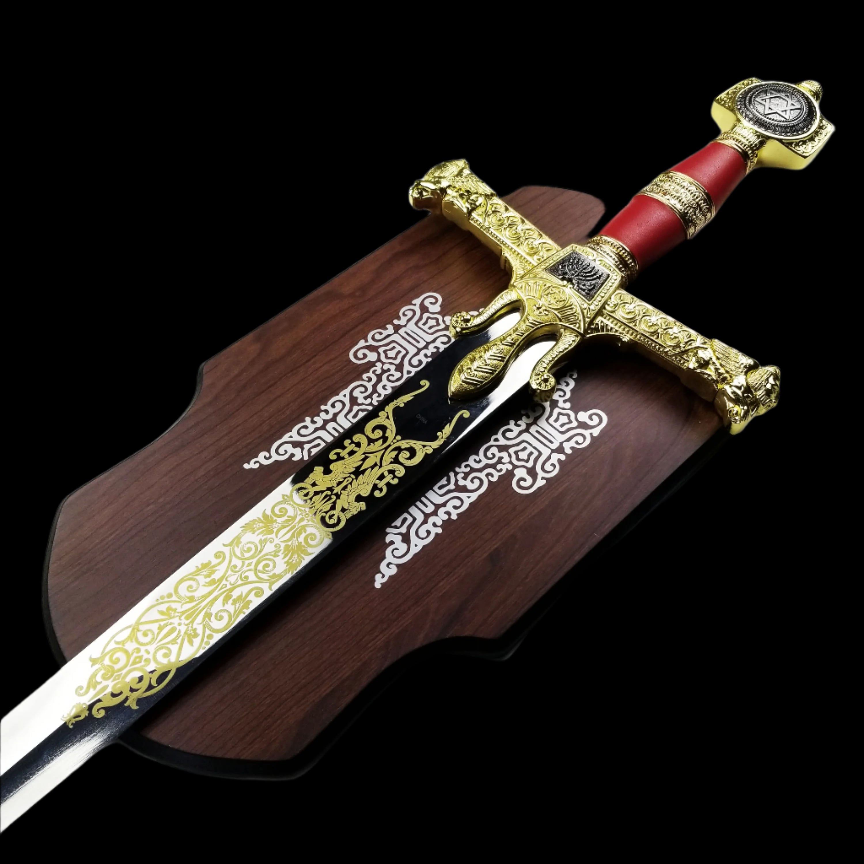 Wholesale Medieval Swords - 49" Red King Solomon Swords in Bulk