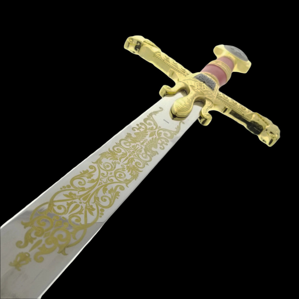 Wholesale Medieval Swords - 49" Red King Solomon Swords in Bulk