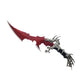 25" Red blade dragon fantasy dagger display