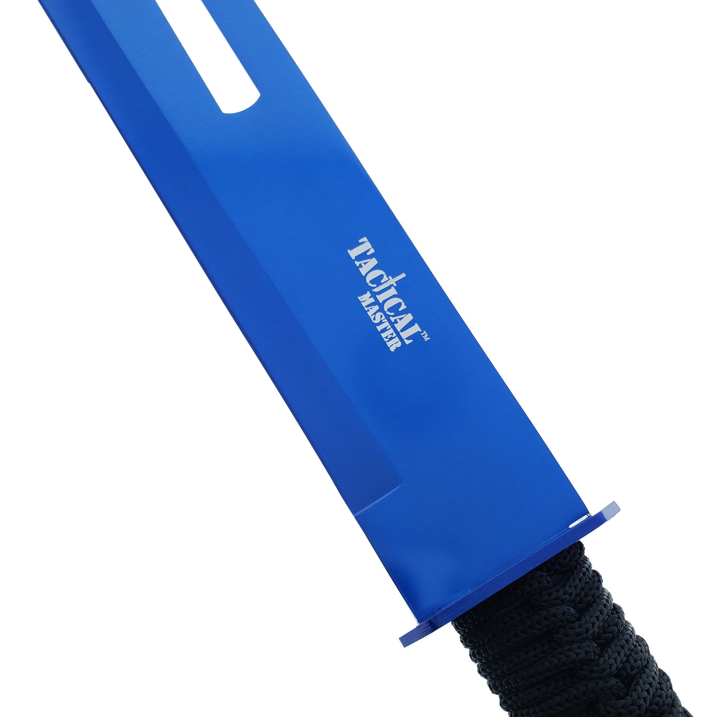 Tactical Master 27 1/2"  Blue Machete with Throwing Knife