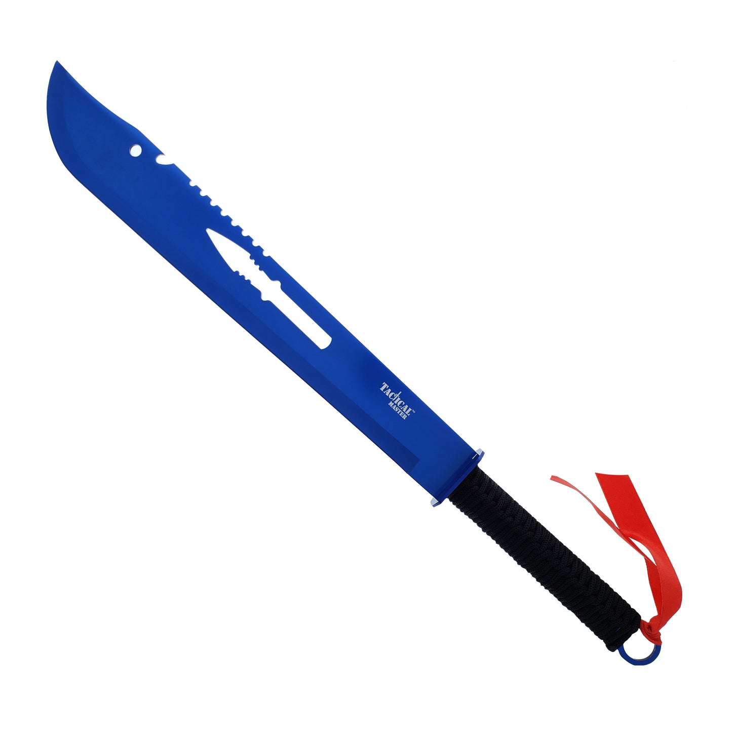 Tactical Master 27 1/2"  Blue Machete with Throwing Knife