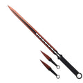 Tactical Master 27" Machete with 2 pcs 6" throwing knife