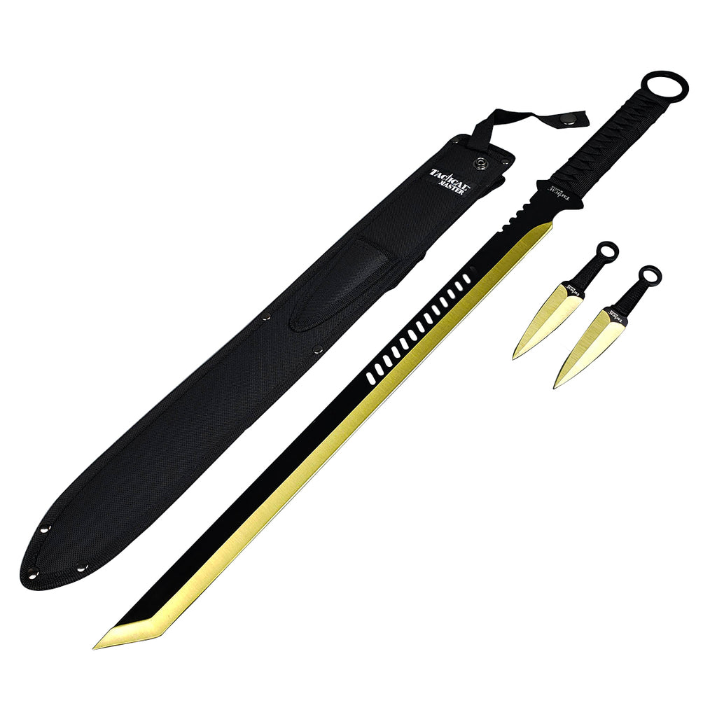 27" Tactical Master Machete w/ 6" throwing knife 2 PCS