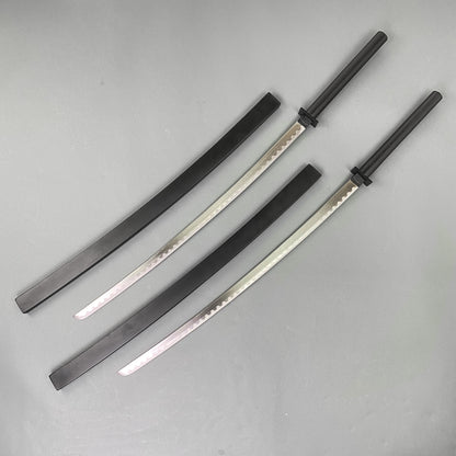40" Double Sword with Leather Back Frog