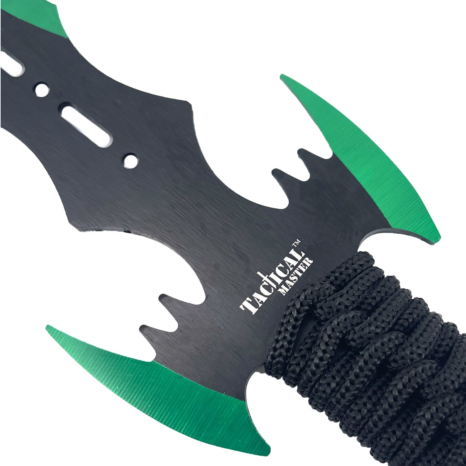 27" Machete w 2 Throwing Knives Green