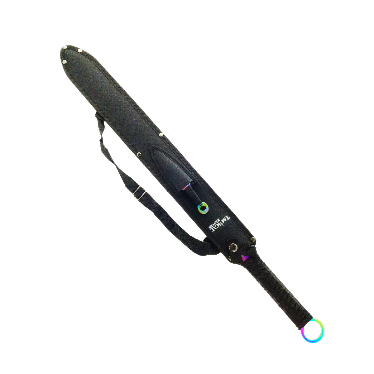 Tactical Master 27" Rainbow Machete Tanto Blade with 2 PCS 6" Throwing knife