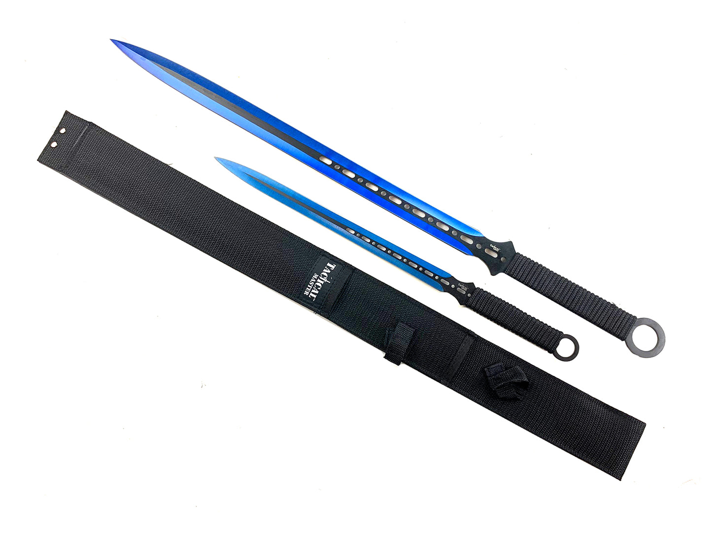 Tactical Master 28" & 18" Blue Machete Set