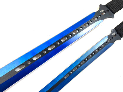 2 Blue Machetes 28"&18"
