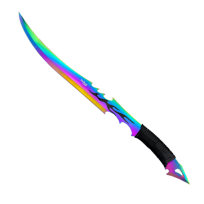 26" Rainbow Flame Machete