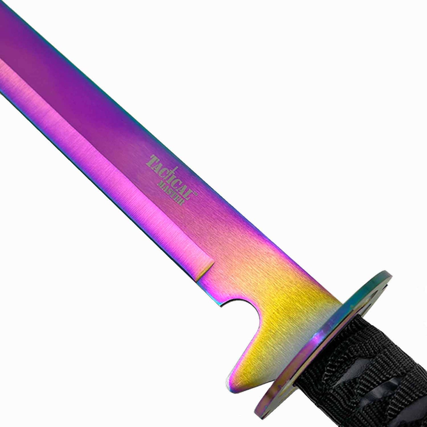 Tactical Master 26" Rainbow Machete w/3 Pcs throwing Knives