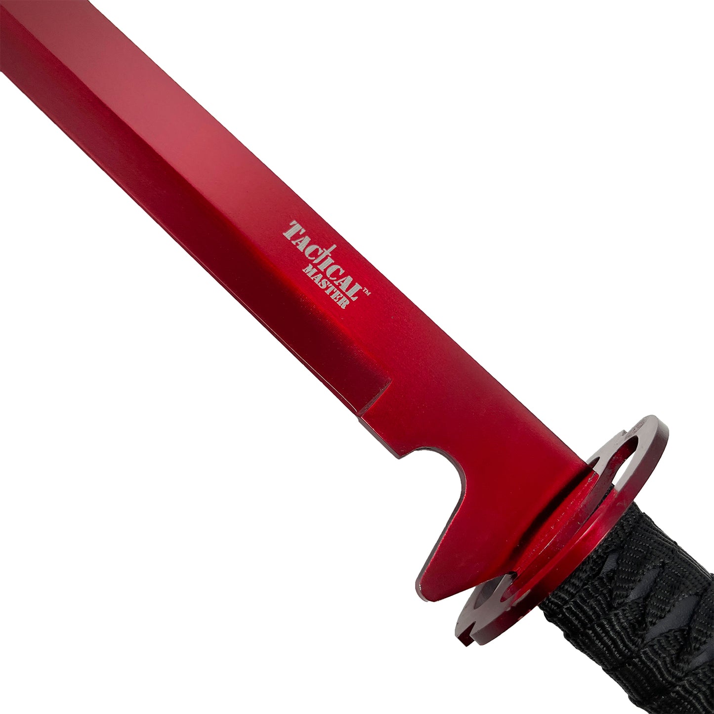 Tactical Master 26" Red Machete w/3 Pcs throwing Knives